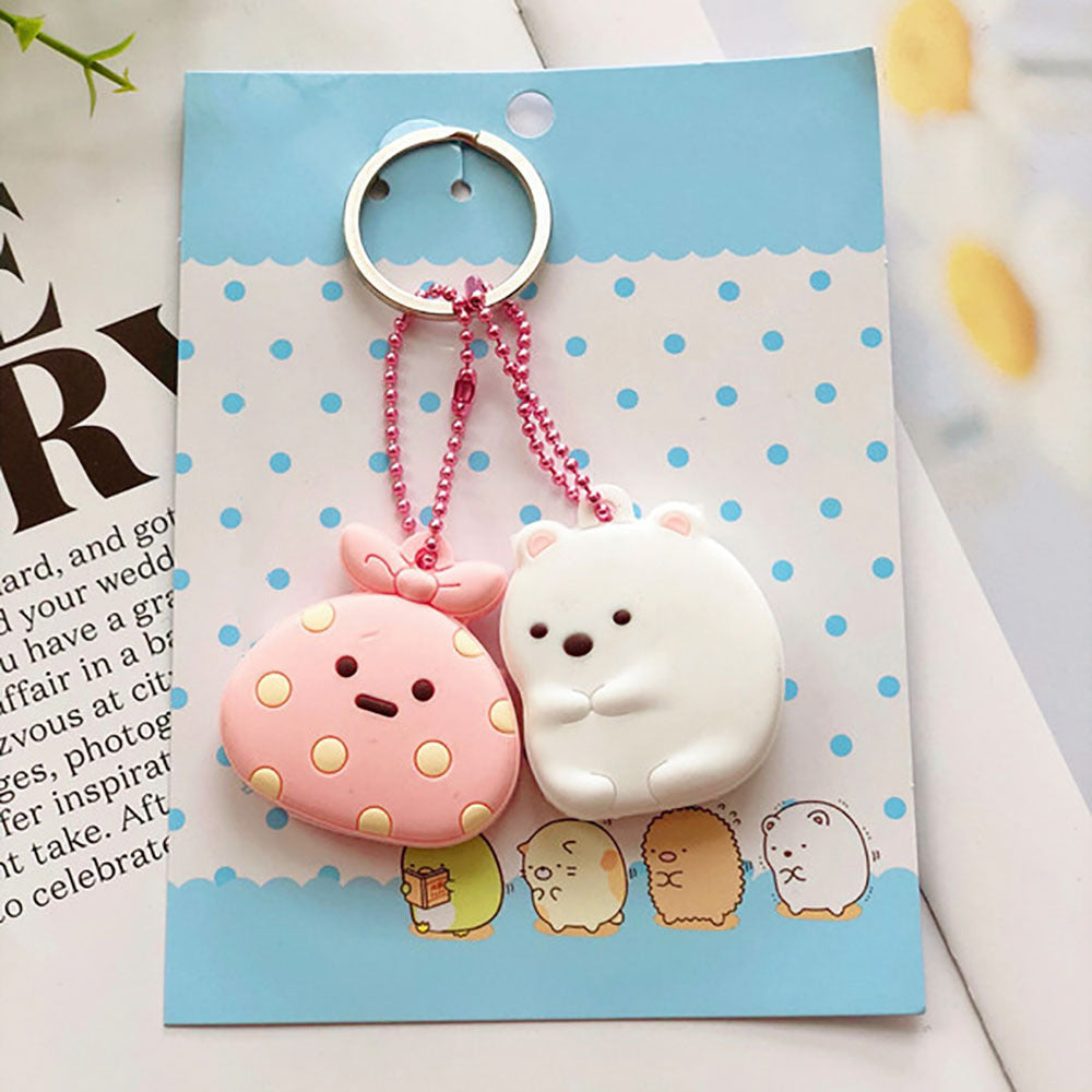 Cute Silicone Animal Keychains with Playful Cartoon Designs for Backpacks