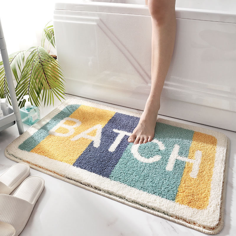 Colorful Washable Non-Slip Absorbent Bathroom Floor Mats