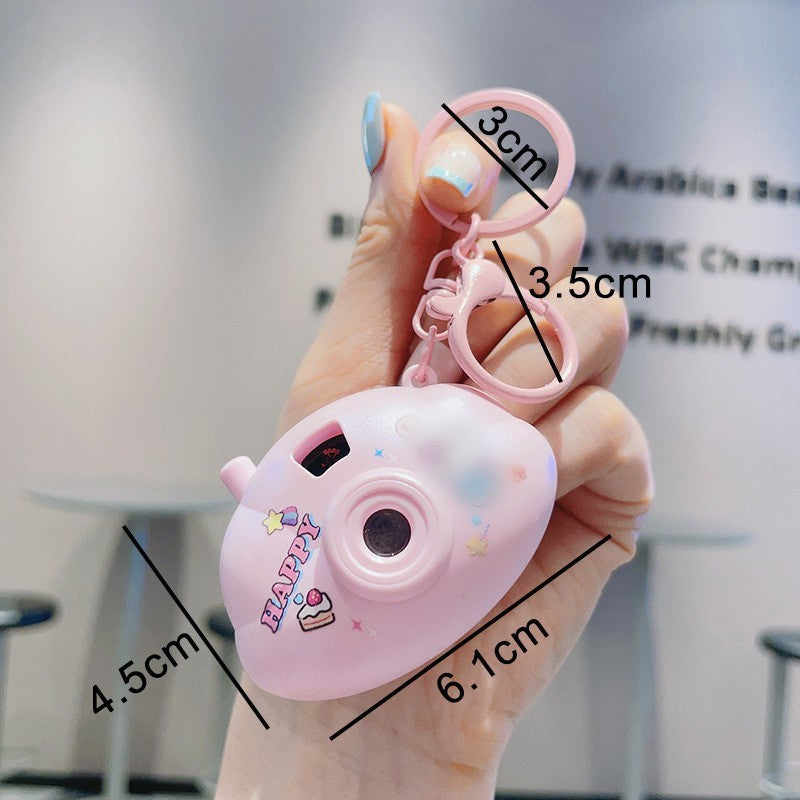 Mini Cloud Camera Cartoon Projection Lamp Keychain