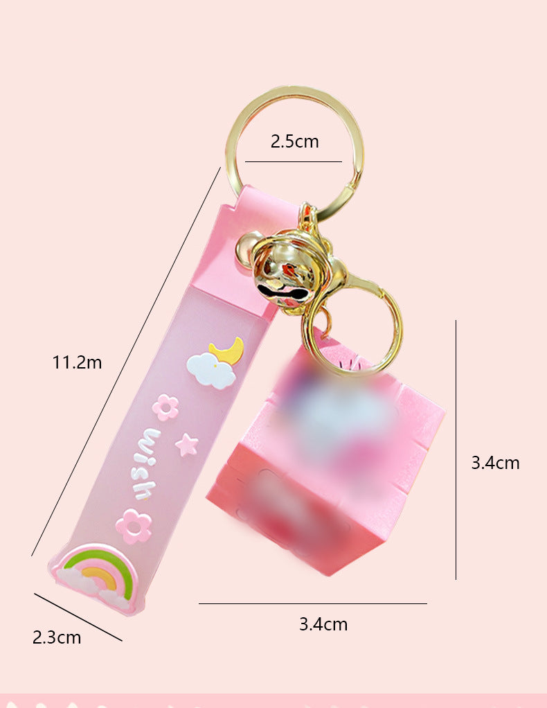 Rubik's Cube Keychain for Cars and Bags