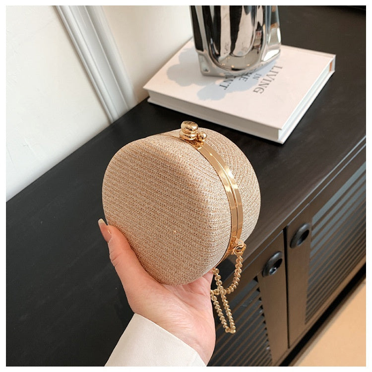 Elegant Round Rhinestone Chain Shoulder Bags in Stylish Variants