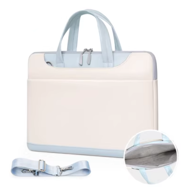 Stylish Laptop Case with Handle & Shoulder Strap + Charger Pouch