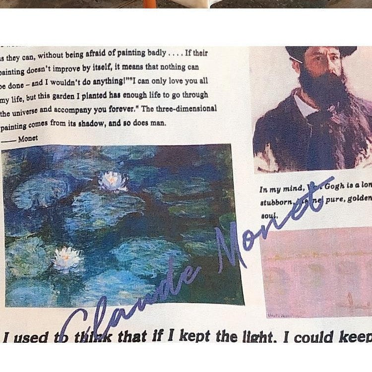 Literary Vintage Printed Tote Bag | White Colored Cotton Tote Bag