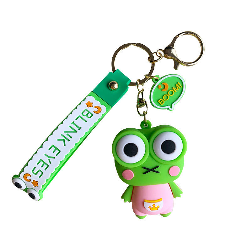 Cute Eye Popping Frog Keychain