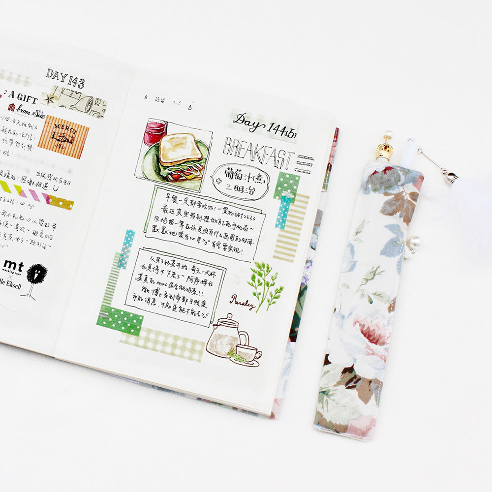 Floral Cloth Journal with Delicate Flower Prints in A5 & A6 Sizes