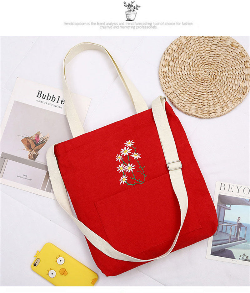 Fashionable Floral Crossbody Tote Bag for Women | Canvas Tote Bag