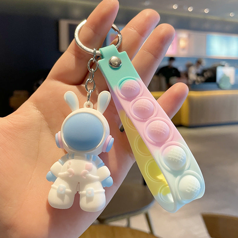 Bunny Keychain in Astronaut Outfit | Cute Rabbit Keychain