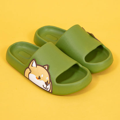 Cute Shiba Inu Slipper Slides – Non-Slip Unisex House Slippers