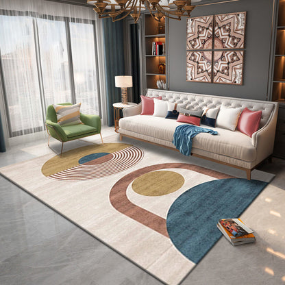 Modern Nordic Rectangular Carpets with Geometric Patterns for Living Rooms