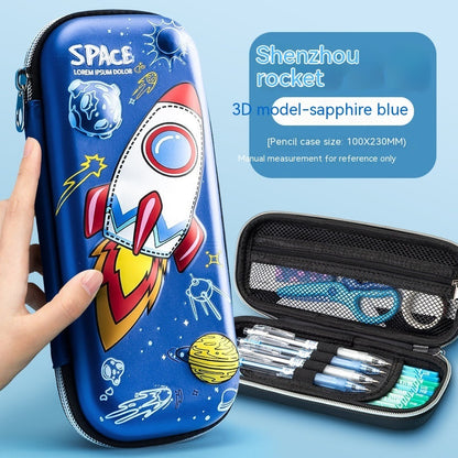 3D Zipper Pencil Case with Bright Cartoon Designs & Large Capacity