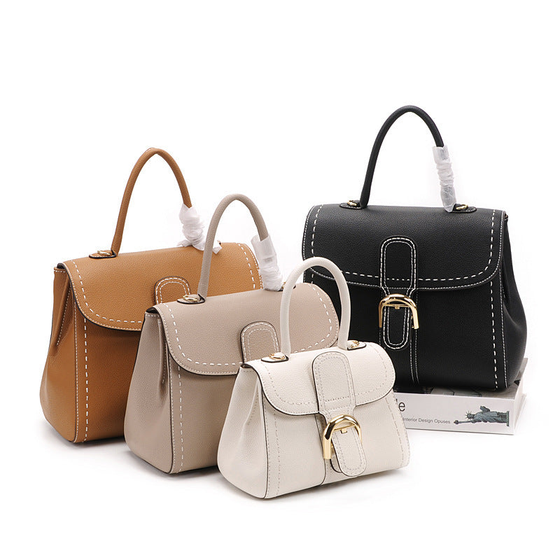 Hong Kong Style Retro Leather Handbags for Women