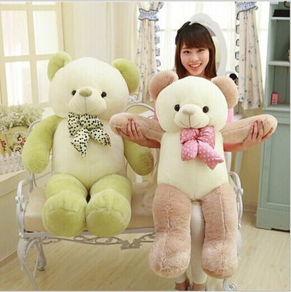 Dual Tone Giant Stuffed Teddy Bear with a Bow Tie