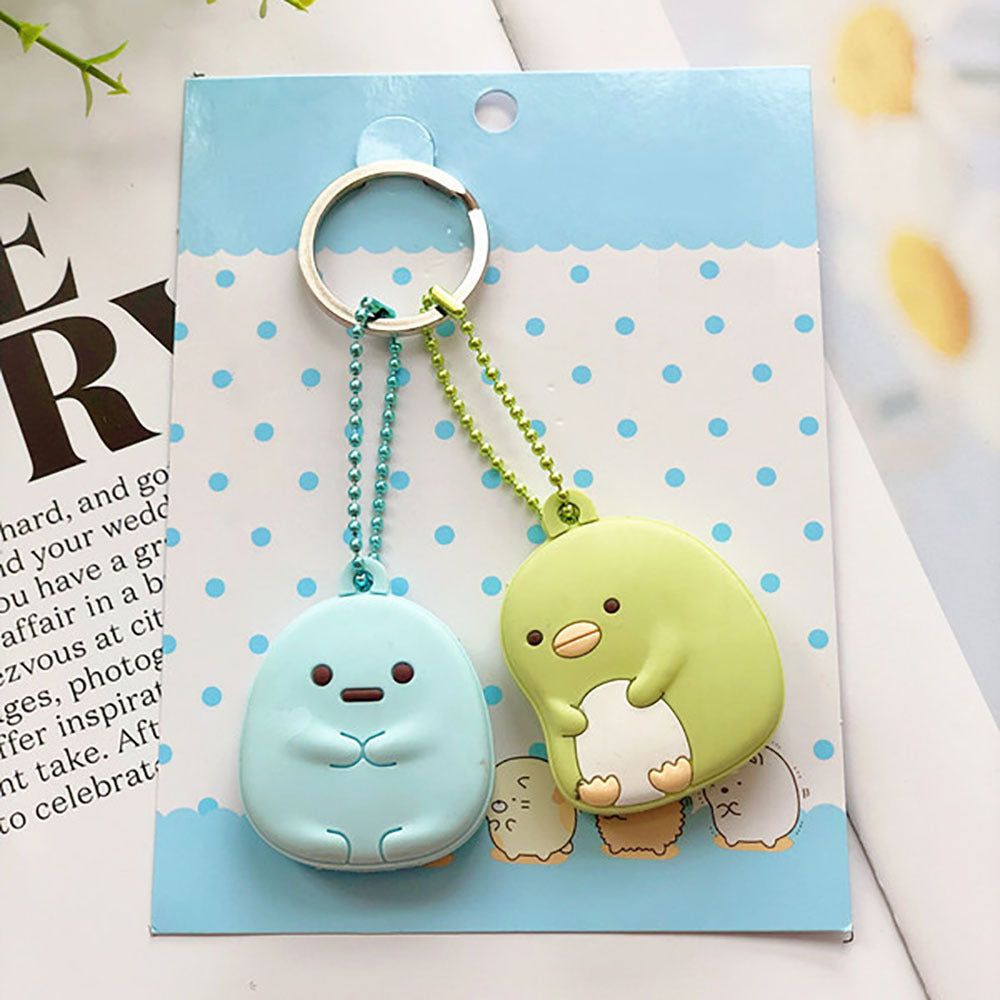 Cute Silicone Animal Keychains with Playful Cartoon Designs for Backpacks