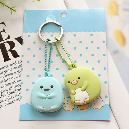 Cute Silicone Animal Keychains with Playful Cartoon Designs for Backpacks