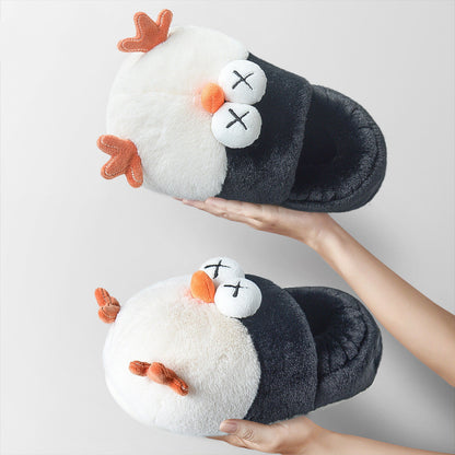 Cute Penguin Plush Slippers – Non-Slip Unisex Cozy Footwear