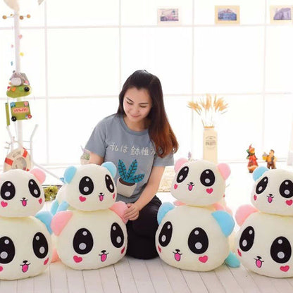 Glow-in-the-Dark Panda Plush Toy Set with Cute Expressions