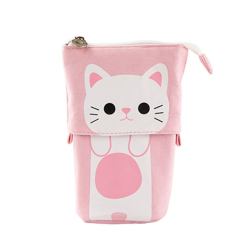 Cute Animal Canvas Standing Pencil Cases in Bright and Fun Designs