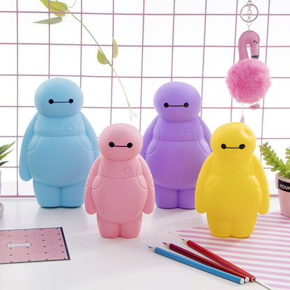 Standing Silicone Zipper Pencil Case – Cute Zip-Up Character Design