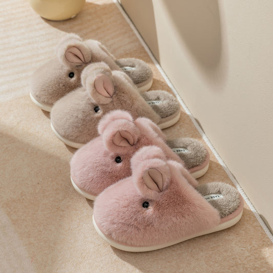 Cute Rabbit Plush Slippers – Cozy and Soft Indoor Unisex Slippers