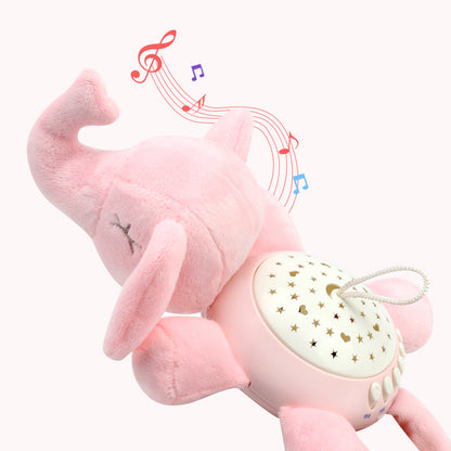 Pink & Blue Infant's Elephant Plush Toys with Musical Feature for Sleep Aid