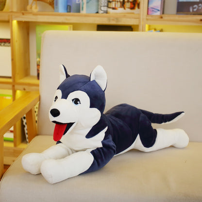 Large Husky Plush Toy Set with Lifelike Design & Playful Look