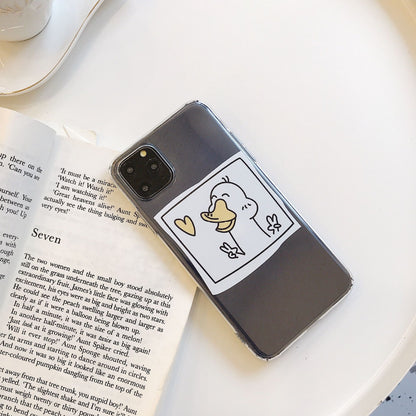 Cute Transparent Duck Silicone Phone Case