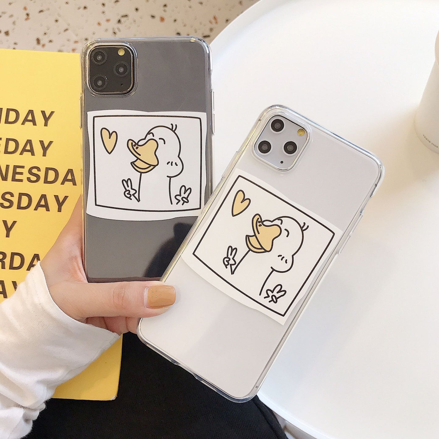 Cute Transparent Duck Silicone Phone Case