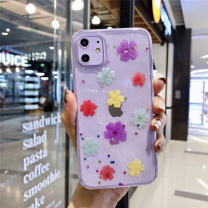 Clear Floral Phone Case with Transparent Design