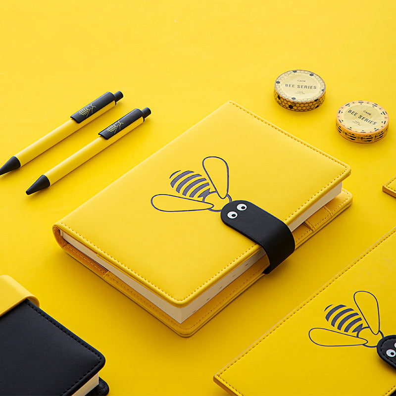 Playful Bee-Themed Journal with Bold Yellow & Black Covers