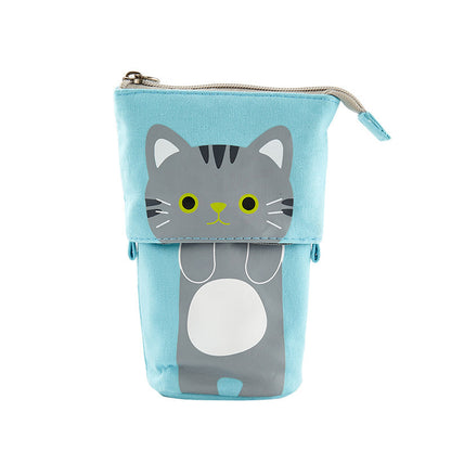 Cute Animal Canvas Standing Pencil Cases in Bright and Fun Designs