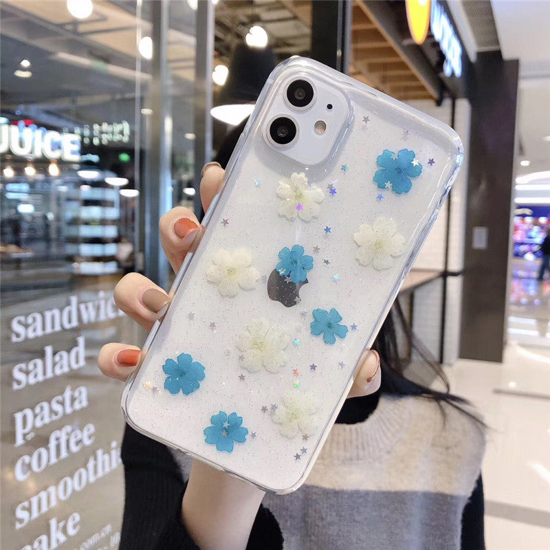 Clear Floral Phone Case with Transparent Design