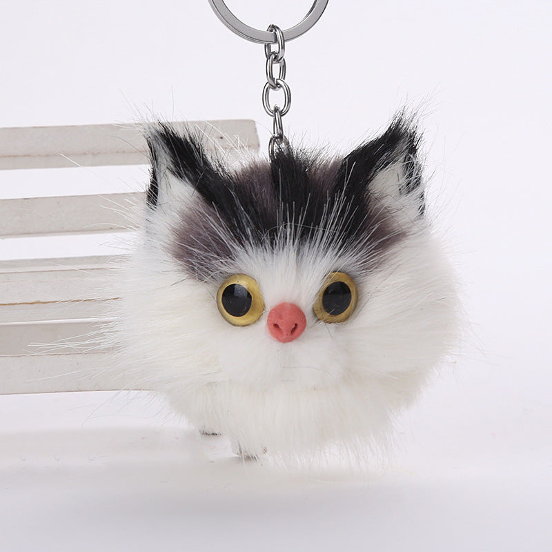Fur Ball Cute Cat Keychain