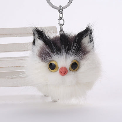 Fur Ball Cute Cat Keychain