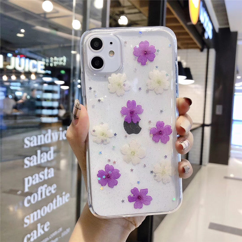 Clear Floral Phone Case with Transparent Design