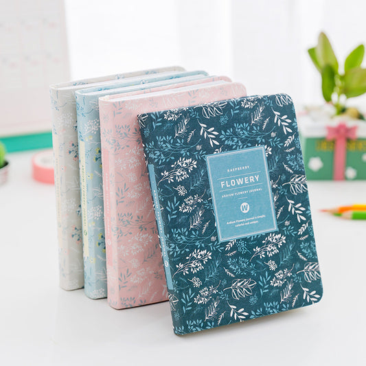 Flowery Cute Diary with Pastel Designs in Multiple Colors