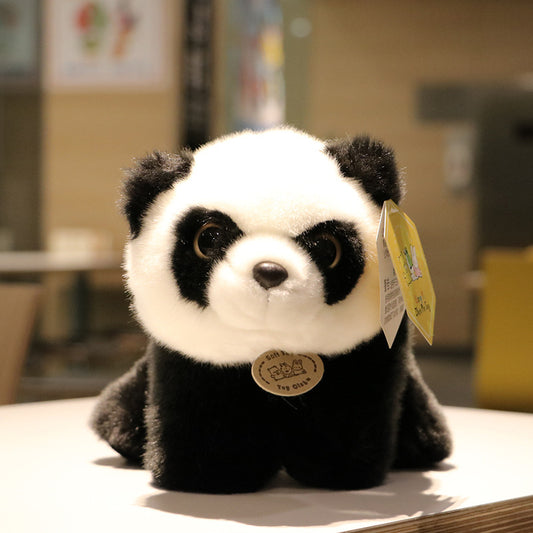 Realistic Panda Plush Toy with Soft Fur & Adorable Expression