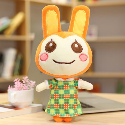 Colorful Animal Crossing Plush Toys in Cute Outfits – Bunny, Bear & More