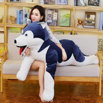 Large Husky Plush Toy Set with Lifelike Design & Playful Look