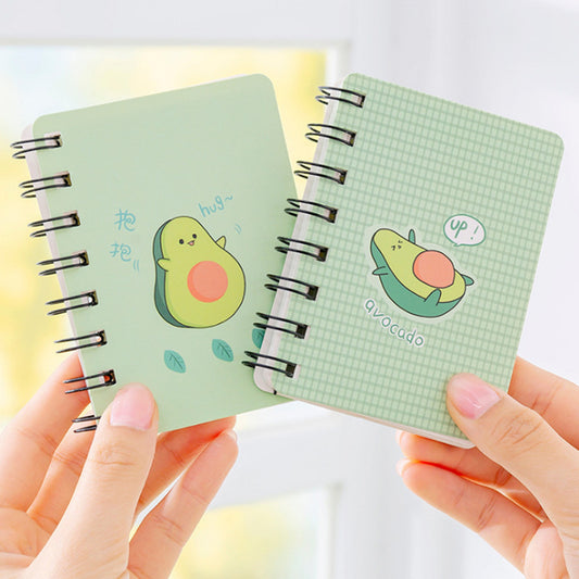 Cute Avocado Mini Spiral Notebooks – Fun Designs in Soft Green