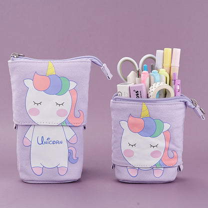 Cute Animal Canvas Standing Pencil Cases in Bright and Fun Designs