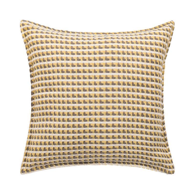 Yellow Geometric Soft Sofa & Chair Pillow Covers with Patterns