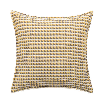 Yellow Geometric Soft Sofa & Chair Pillow Covers with Patterns