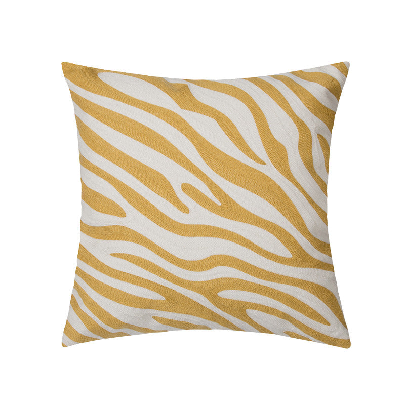 Yellow Geometric Soft Sofa & Chair Pillow Covers with Patterns