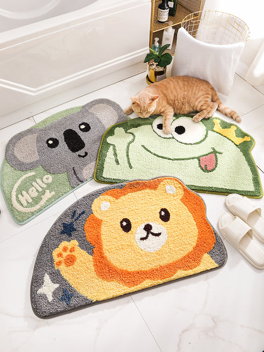 Animal Character Non-Slip Floor Mat | Absorbent & Playful Indoor/Outdoor Mat