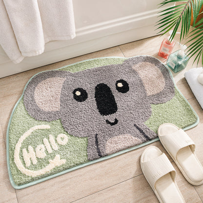 Animal Character Non-Slip Floor Mat | Absorbent & Playful Indoor/Outdoor Mat