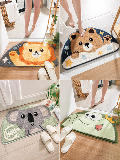 Animal Character Non-Slip Floor Mat | Absorbent & Playful Indoor/Outdoor Mat