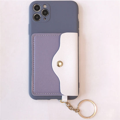 Lanyard Leather Phone Case Purse with Card Holder