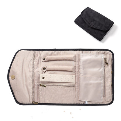 3-Fold Envelope Design Multi-Pocket Travel Makeup Bag