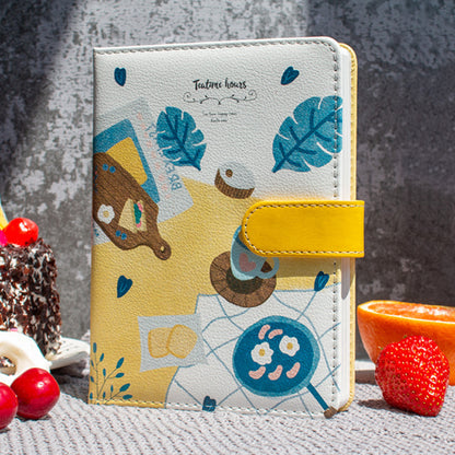 Cute Hardcover Journal with Playful Food and Drink Illustrations