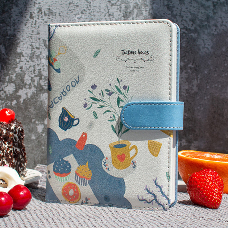 Cute Hardcover Journal with Playful Food and Drink Illustrations